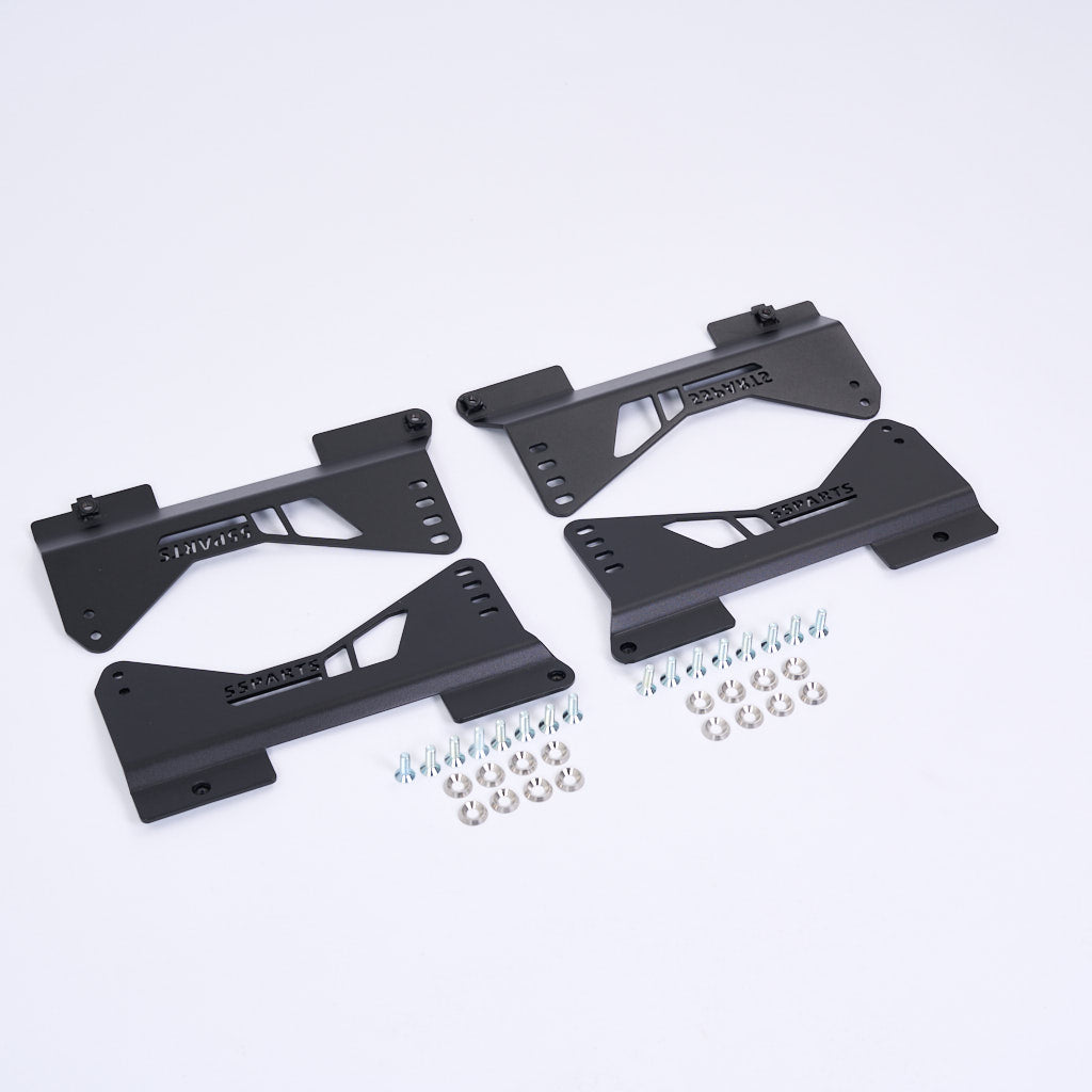55Parts Exclusive: Stahl Seitenadapter passend für OEM BMW Laufschienen (E-, F- und G- Serien Modelle) für Schalensitze