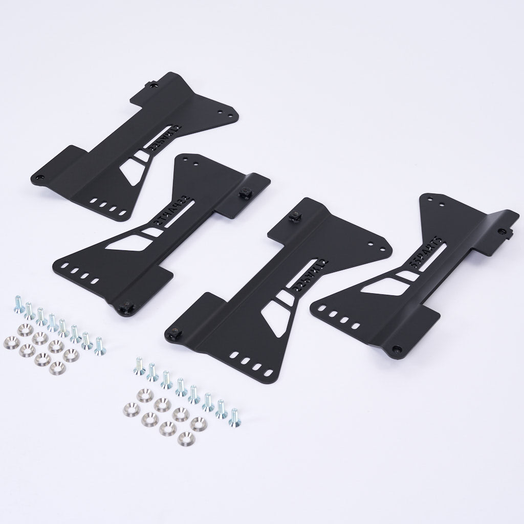 55Parts Exclusive: Stahl Seitenadapter passend für OEM BMW Laufschienen (E-, F- und G- Serien Modelle) für Schalensitze