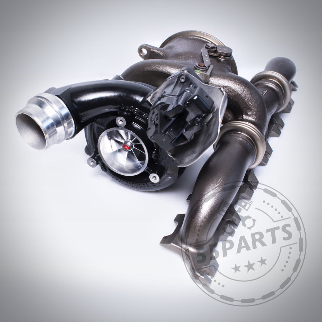 Ein Turbosystems Upgrade Turbolader passend für BMW 40i G-Serien mit B58B30O1/B58D Gen 2 (6-Port Krümmer) – ideal zur Leistungssteigerung und als Ersatzteil.