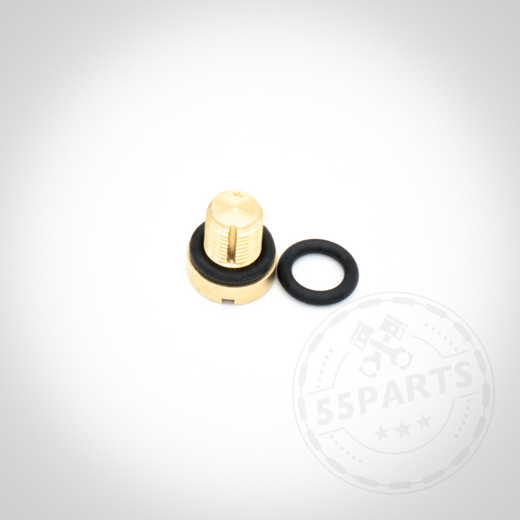 Die 55Parts Entlüftungsschraube Kühlflüssigkeit aus Metall für alle BMW Modelle verfügt über einen Messing-Ventilkern und schwarzen Gummidichtring, ideal als Ersatz für den Kühlflüssigkeitsbehälter oder als Entlüftungsschraube.