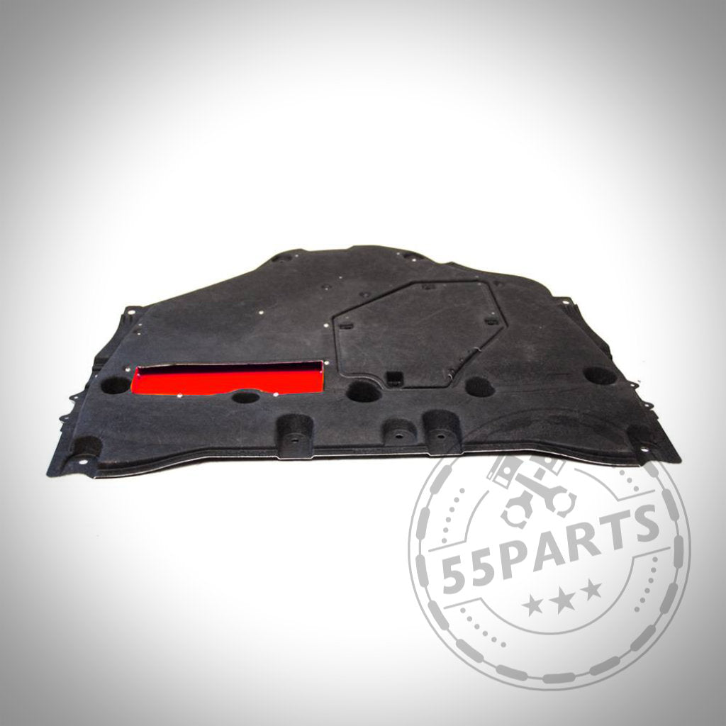 Airtec AIRTEC Motorsport Belüftung für vorderes Getriebe passend für Toyota Yaris GR, dargestellt in Schwarz mit einem roten rechteckigen Abschnitt, dargestellt auf weißem Hintergrund.