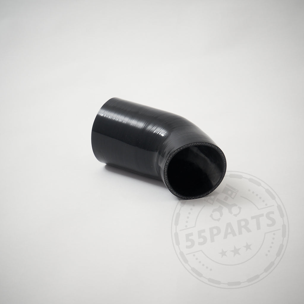 spezieller Silikon-Ansaugschlauch passend für BMW M40I(X) G-Serie (G20 G21 G22 G23 G26 G42 B58), inklusive Gutachten. Perfekt für Tuningfans, die Leistungssteigerung suchen. Schwarzer Schlauch mit Wasserzeichen auf hellem Hintergrund.