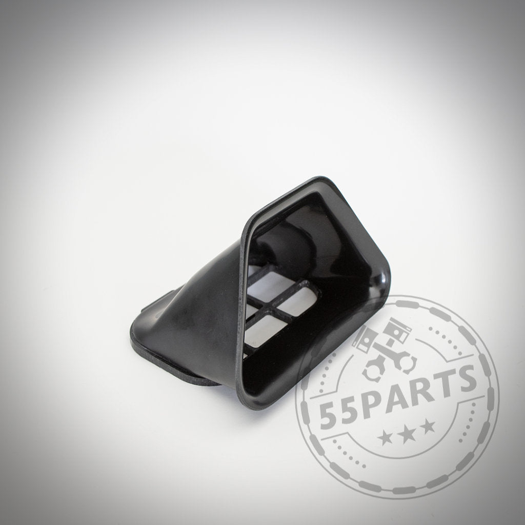 Exklusive 55Parts-Lufthutze/Ram-Air-Intake-Ansaugung aus schwarzem Kunststoff, passend für die meisten BMW F-Serie-Modelle, auf hellem Hintergrund abgebildet. Verfügt über die Lufthutzenform, wie sie im BMW-Teilekatalog zu sehen ist. INKLUSIVE GUTACHTEN!.