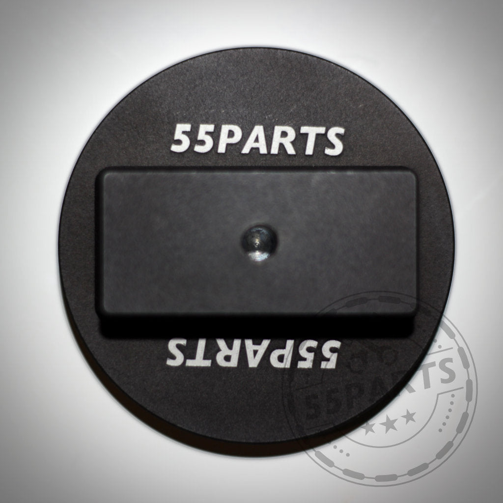 Runder schwarzer 55Partsr Jackpad Wagenheberadapter Anhebehilfe Aufbockhilfe mit rechteckiger Erhöhung und Zentralschraube, entworfen passend für BMW.