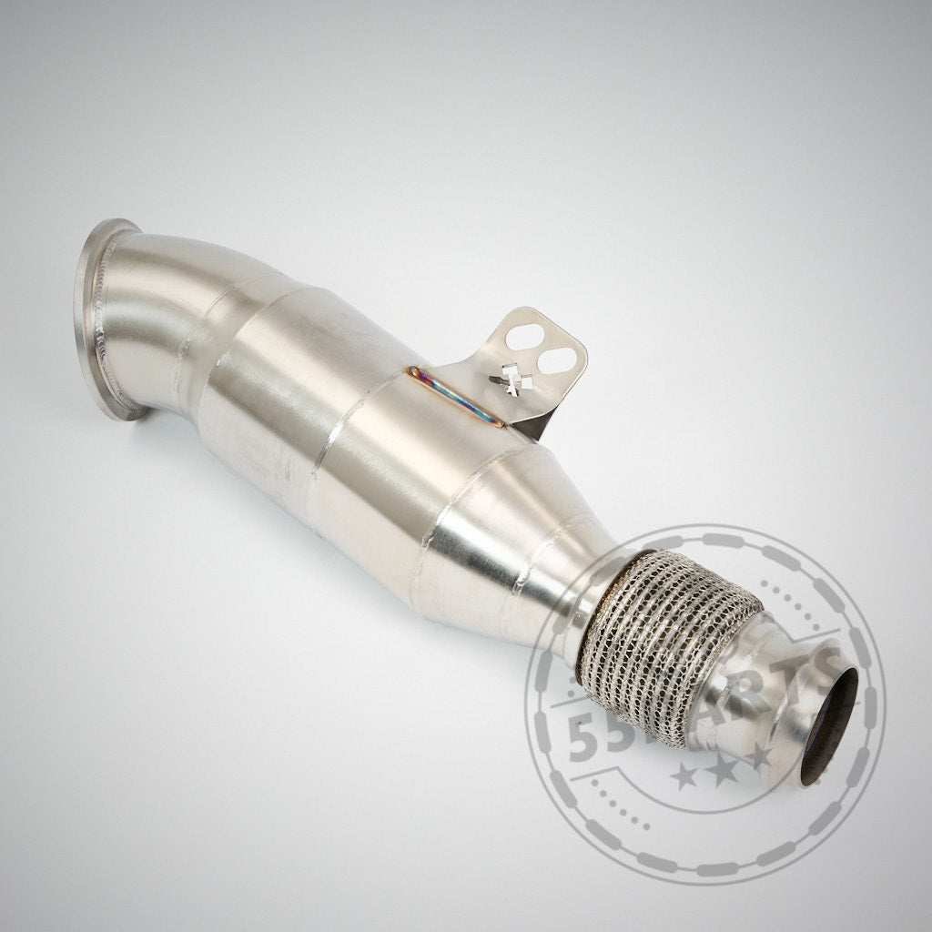 55Parts Eintragbare 300 Zeller Downpipe B58 passend für BMW M140i, M240i, 340i, 440i, 540i, 640i, 740i  F- und G Serie OPF UND NON OPF Modelle