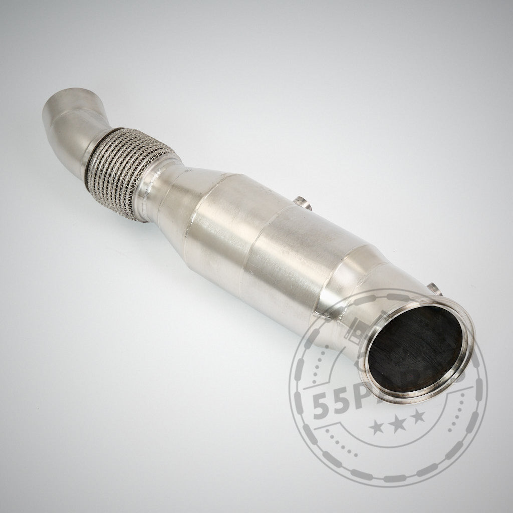 55Parts Eintragbare 300 Zeller Downpipe B58 passend für BMW M140i, M240i, 340i, 440i, 540i, 640i, 740i  F- und G Serie OPF UND NON OPF Modelle