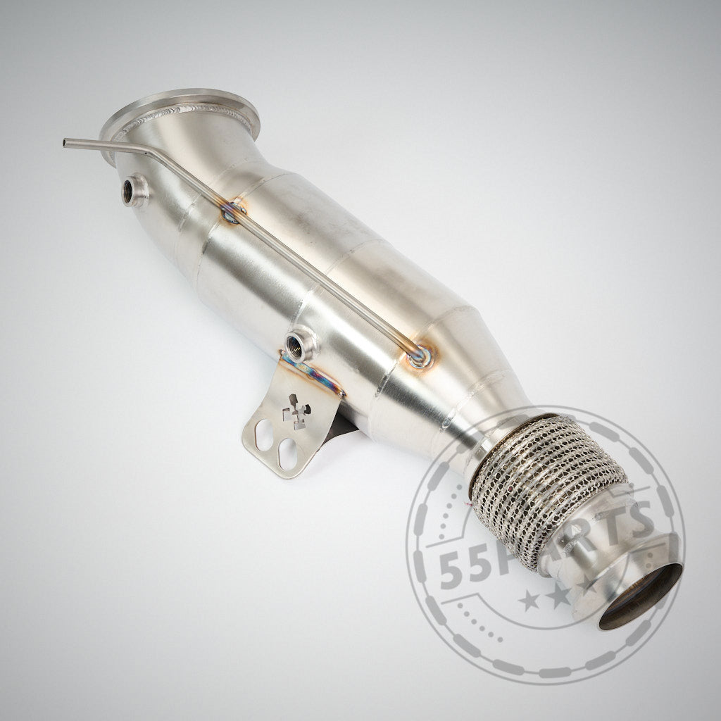 55Parts Eintragbare 300 Zeller Downpipe B58 passend für BMW M140i, M240i, 340i, 440i, 540i, 640i, 740i  F- und G Serie OPF UND NON OPF Modelle