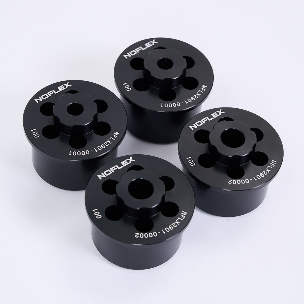 NoFlex Bearings: Aluminium Tonnenlager, Hinterachslager passend für BMW 3er E46, Z4 E85, E86 und Z4 E89, X3 E83