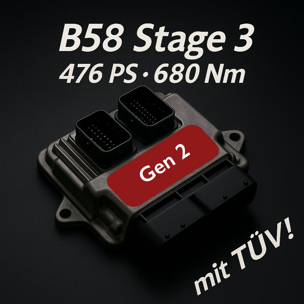 55Parts Stage 3 TÜV-zugelassenes Tuning für BMW B58 Gen 2: 476 PS, 680 Nm, inkl. MHD Kennfeld &amp; Upgrade-Turbolader-passend für M240i, M340i, 440i, mehr. Perfekt für legales B58 Tuning mit TÜV-Zertifikat!.