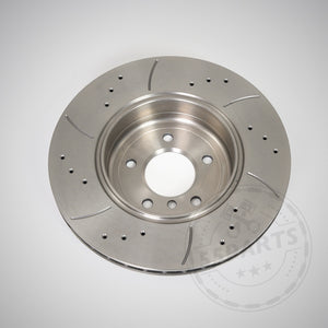 55Parts Special: Montagesatz (Bremsscheiben und Buchsen) für die Montage 2-Kolben Performance Bremssattels an BMW E8x und E9x Modellen