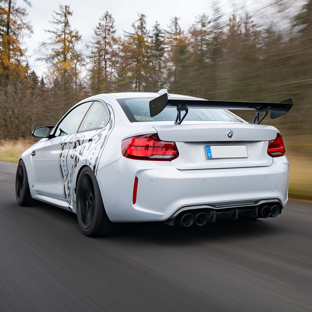 Motorsport Carbon Heckspoiler Heckflügel Flügel passend für fast alle BMW Modelle INKLUSIVE TEILEGUTACHTEN!