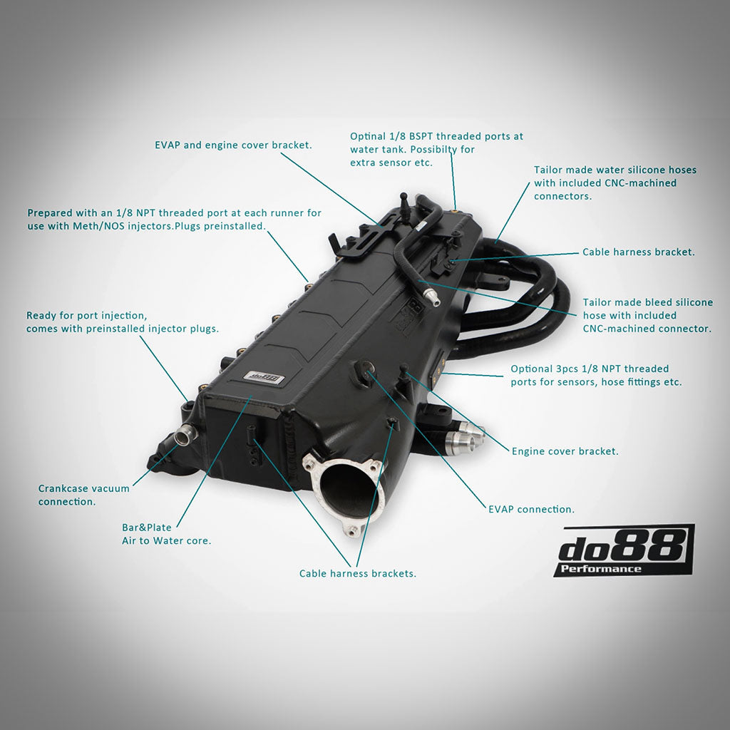 DO88 Ansaugbrücke mit integriertem Ladeluftkühler passend für F2X 1er, F2X 2er, F3X 3er, F3X 4er, G3X 5er, G3X 6er, G1X 7er, G01 X3, G02 X4 mit B58 Gen1