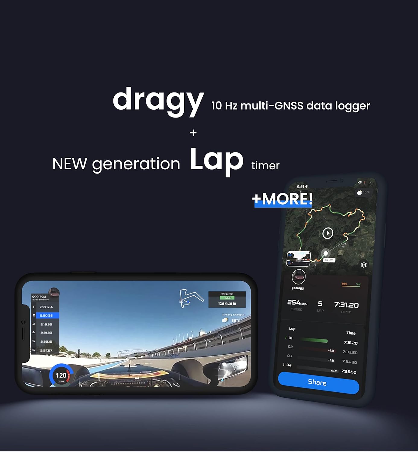 Dragy Performance Box zum Zeiten Messen inkl. Laptimer 10. Generation (DRG70-C)