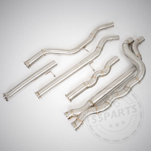 55Parts Special: Equal Length EL Midpipe Resonated mit Schalldämpfern passend für BMW F87 M2 Competition (inkl. CS) mit S55 Motor