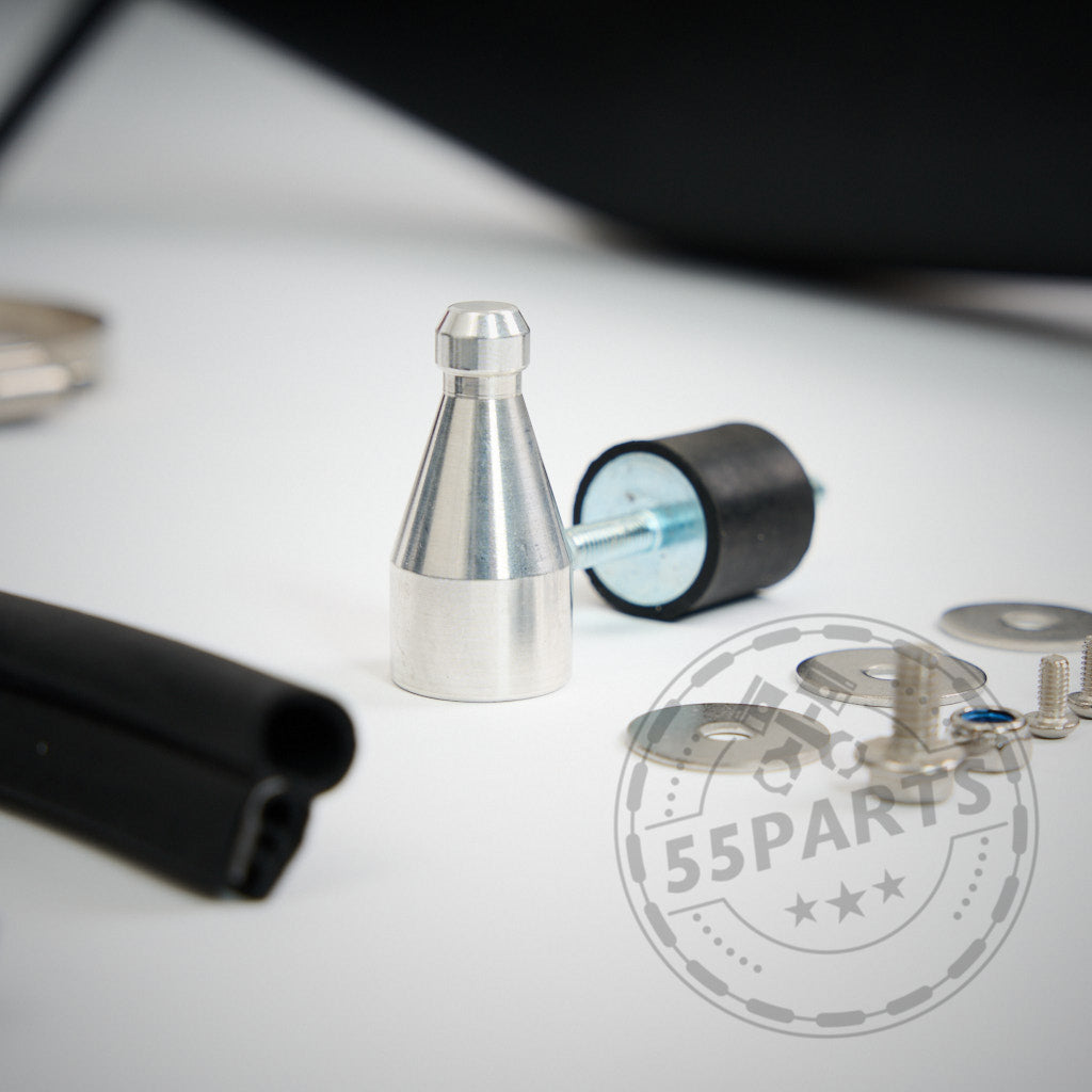 55Parts Special: Offene Ansaugung passend für BMW 1er F2x, 2er F2x, 3er F3x, 4er F3x und M2 F87 N55, präsentiert auf weißem Untergrund mit prominentem 55Parts Logo-Wasserzeichen im Vordergrund.