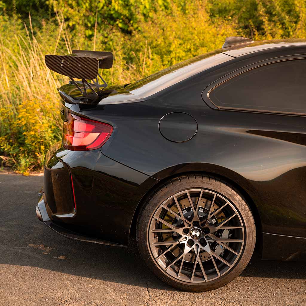 Motorsport Carbon Heckspoiler Heckflügel Flügel passend für fast alle BMW Modelle INKLUSIVE TEILEGUTACHTEN!
