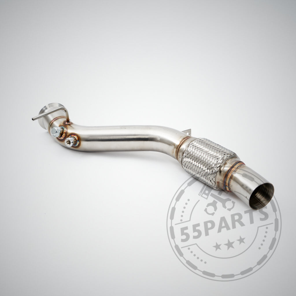 Das 55Parts Catless Katlose-Downpipe (DPF-Entfernung), entwickelt passend für BMW 116d, 118d, 120d, 123d, 318d, 320d und 520d E-Serie N47, ist ein Edelstahl-Auspuffrohr mit flexiblem Abschnitt für optimierten Durchfluss und verbesserte Leistung.