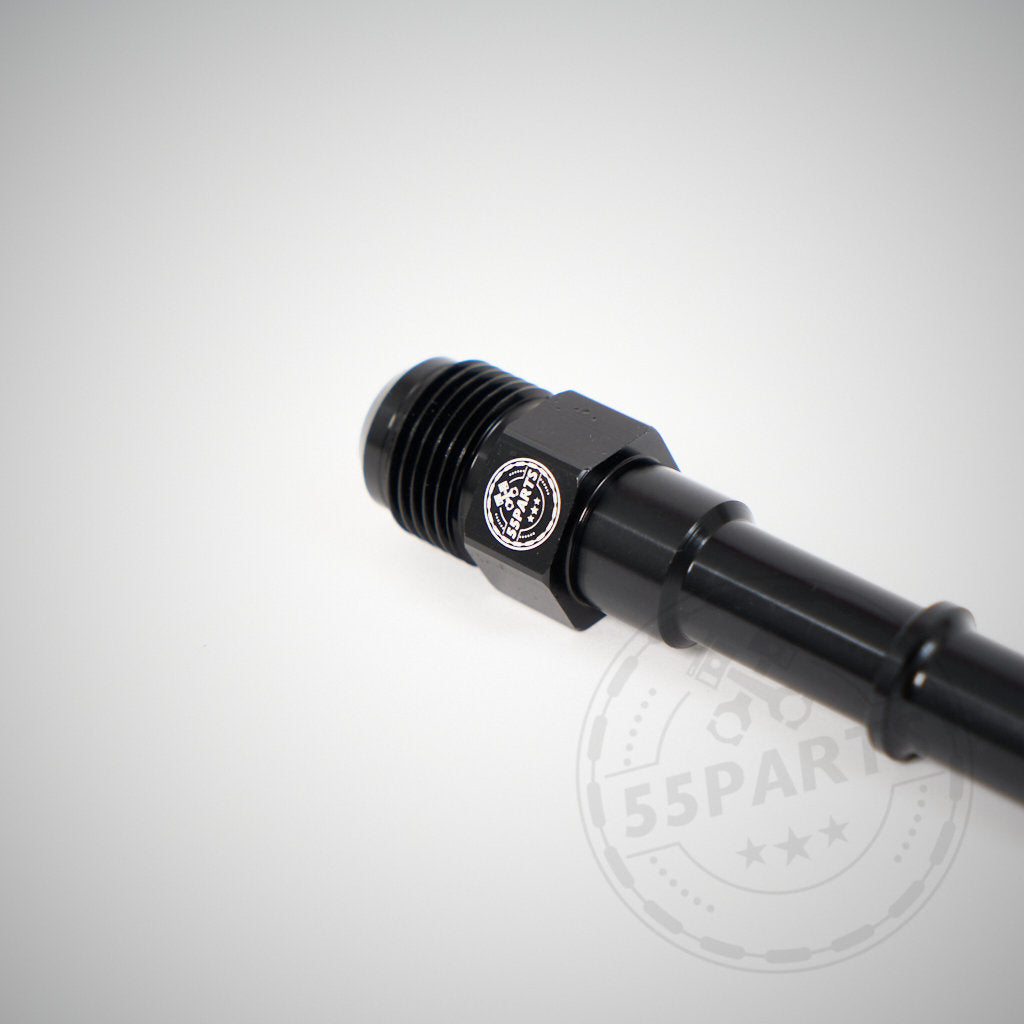 Der 55Parts Special Adapter zur Einbindung eines Getriebeölkühlers (Dash 10) für N55 Modelle mit Automatikgetriebe,, auf hellem Hintergrund – perfekt passend für BMW-Fahrer, die Upgrade-Möglichkeiten suchen.