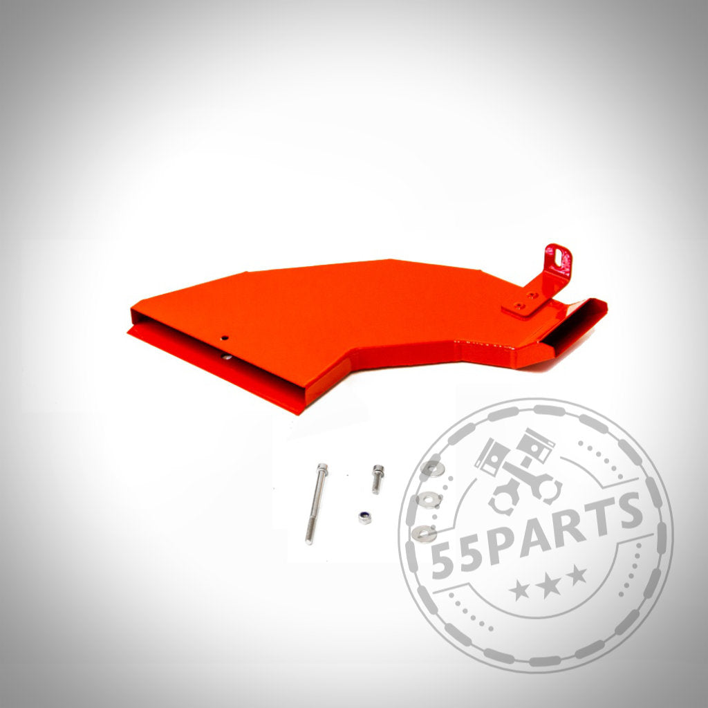 Rote AIRTEC Motorsport Belüftung für Hinterachsgetriebe/Differenzial (mit Schrauben, Muttern) aus Metall für Toyota Yaris GR von Airtec, abgebildet auf weißem Hintergrund. 55Parts-Logo-Wasserzeichen unten rechts.