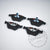 Vierer-Set schwarze Ferodo-Bremsbeläge mit Metallclips, passend für BMW 1er E82/E8x 135i (6- und 4-Kolben-Bremssättel) – ideal für starke Bremsleistung auf der Rennstrecke. Marke: Ferodo.