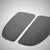 Zwei Carbonfaserplatten mit kleinen Löchern, nebeneinander auf hellem Untergrund – perfekt zum Aufwerten Ihres BMW mit dem 55Parts Carbon Heckspoiler Spoiler Heckflügel M235i M240i Racing Motorsportflügel, passend für die meisten Modelle.