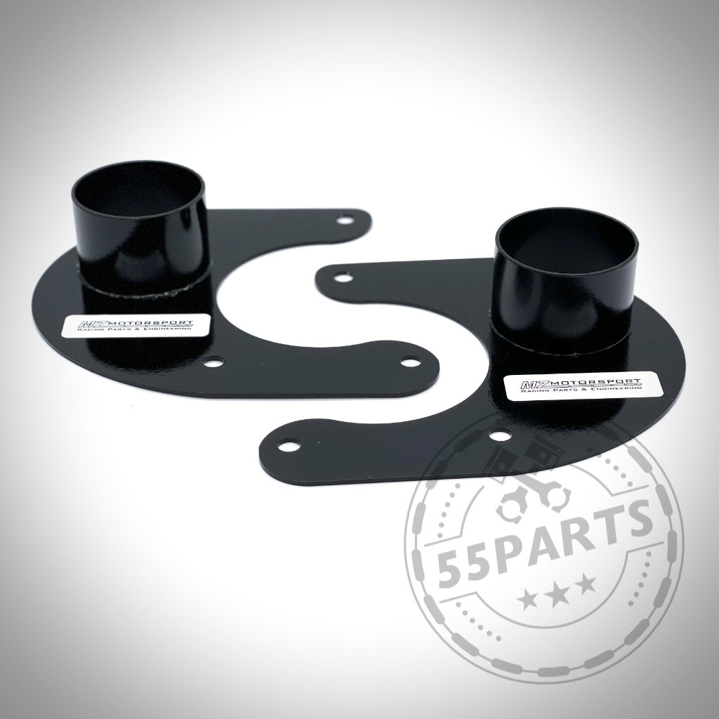 Rüsten Sie Ihren BMW mit 55Parts Exclusive Ankerbleche für Bremsbelüftung auf – hochwertige schwarze Metallhalterungen, perfekt für fast alle BMW Modelle und ideal für Serienbremsen-Upgrades.