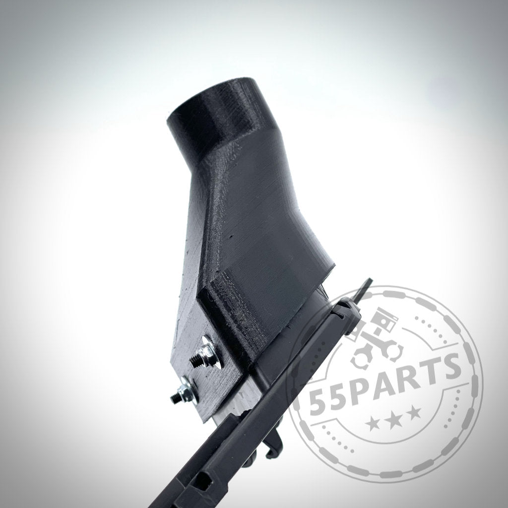 Das 55Parts Exclusive Bremsbelüftungsset für den BMW 2er F22 mit M-Paket (z. B. M235i, M240i) ist in Schwarz mit Schrauben auf hellem Hintergrund abgebildet und mit dem 55Parts-Logo-Wasserzeichen versehen – perfekt passend für BMW-Brems-Upgrades oder den Einsatz auf der Rennstrecke.