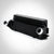 Der 55Parts 5" Race Ladeluftkühler passend für BMW F2x/F3x N13 N20 N55 verfügt über einen schwarzen Kern mit silbernen Endstücken auf Weiß – perfekt zum Aufrüsten Ihres FBO-Setups.
